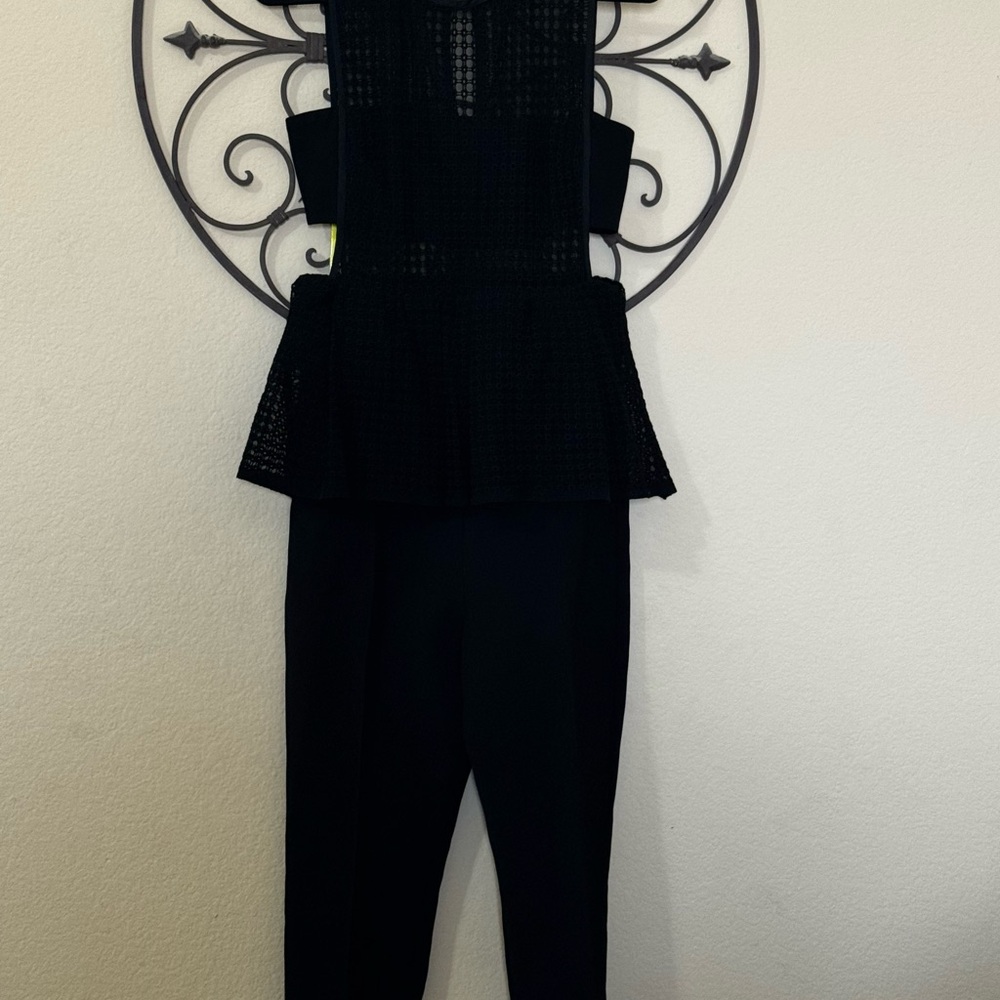 Self-Portrait Black Jumpsuit Modern Minimalist Design